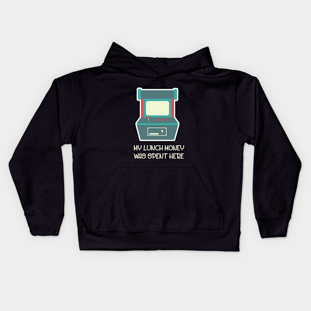 My Lunch Money Was Spent Here - Retro Technology Kids Hoodie by D3Apparels